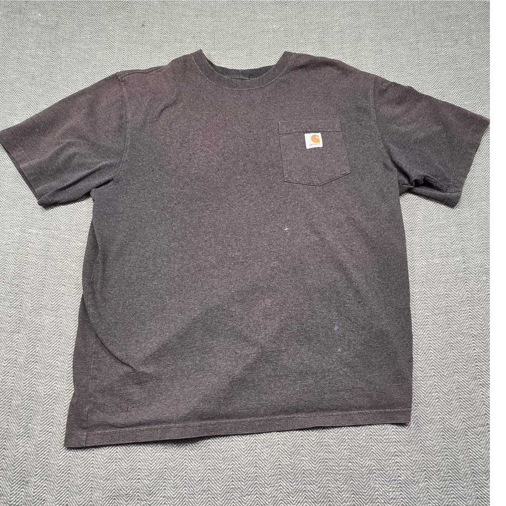 Carhartt‎ Mens Pocket T-Shirt Charcoal Gray Heather Short Sleeve Workwear Tee